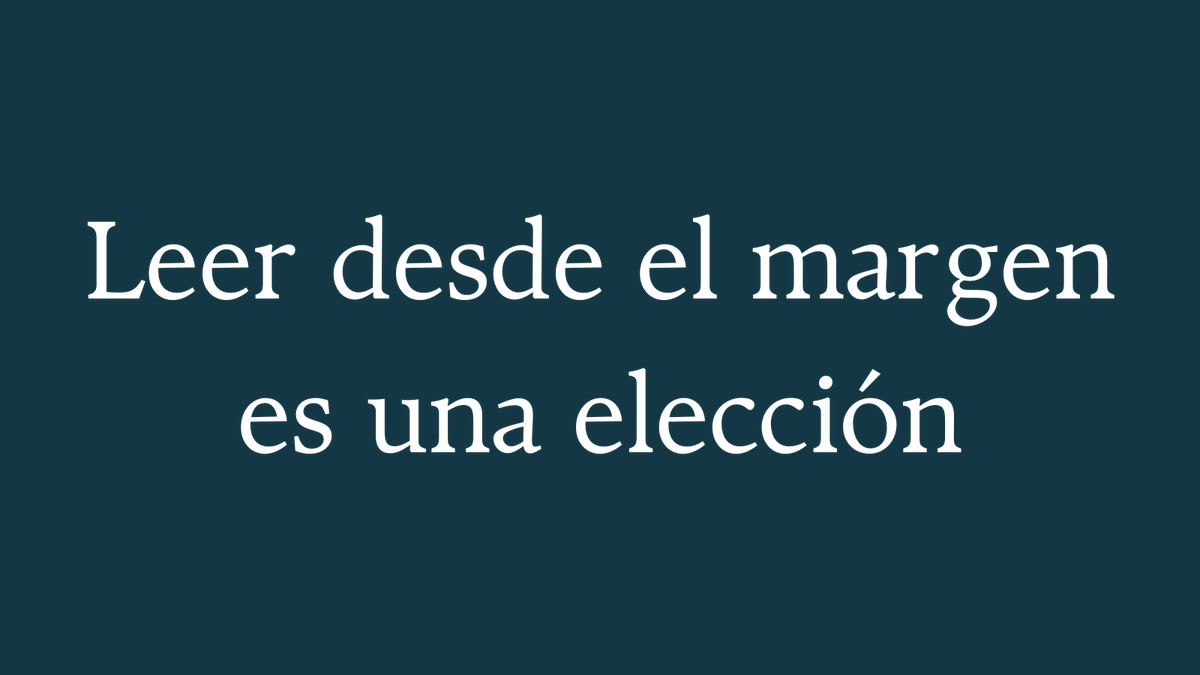 VocesIndelebles's tweet photo. Leer desde el margen es una elección https://t.co/bYnZj8gwmv