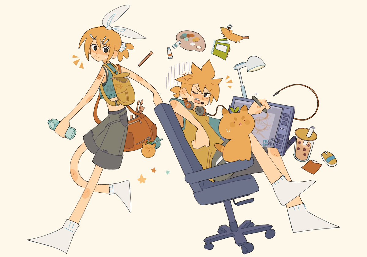 megshrooom's tweet image. happy birthday!!
#鏡音誕生祭2025
#鏡音リン・レン誕生祭2025