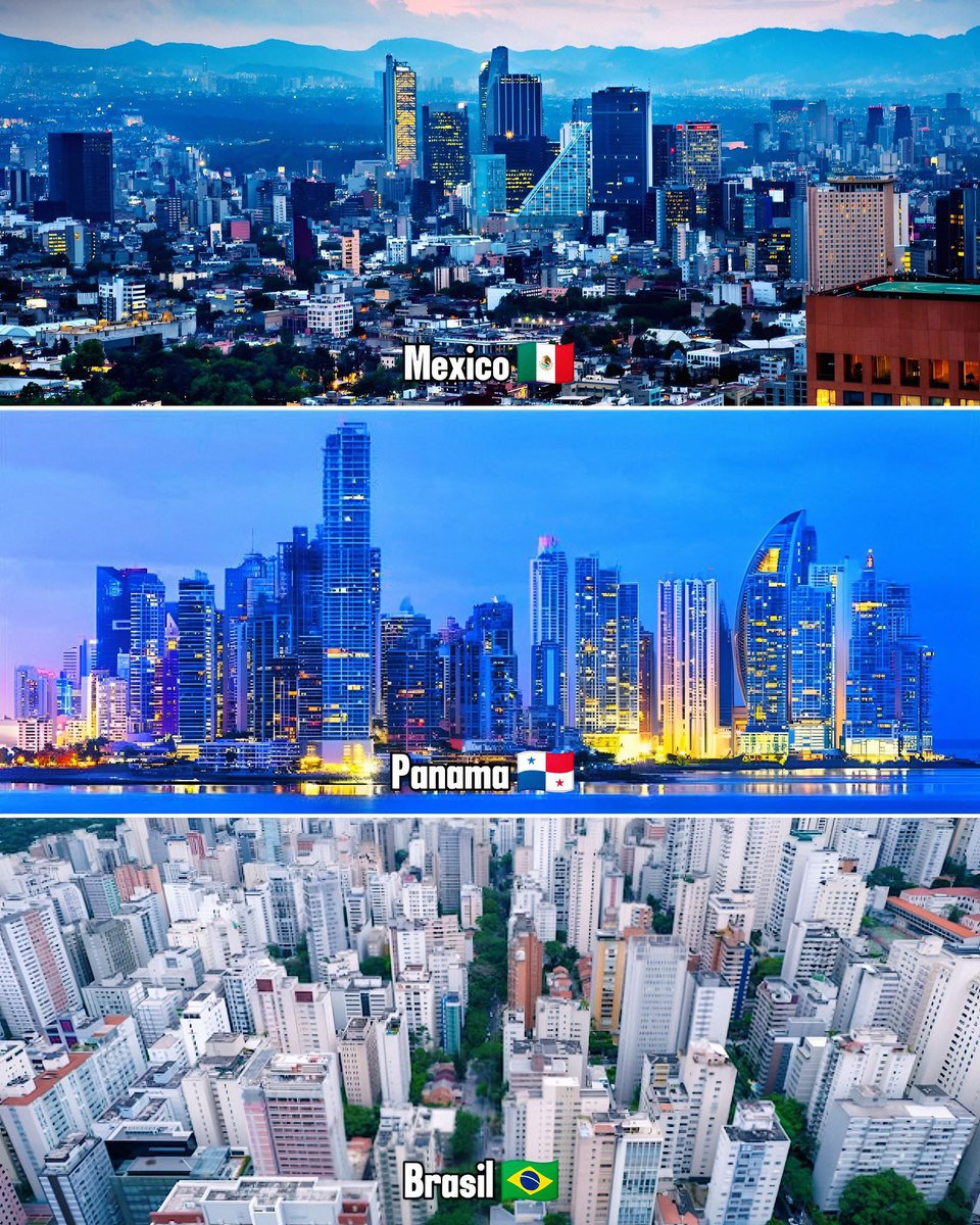 Los tres países con más Edificios de toda Latinoamérica 🇲🇽🇵🇦🇧🇷

Elegí:

- Uno para vivir

- Uno para vacacionar

- Uno que nunca irías