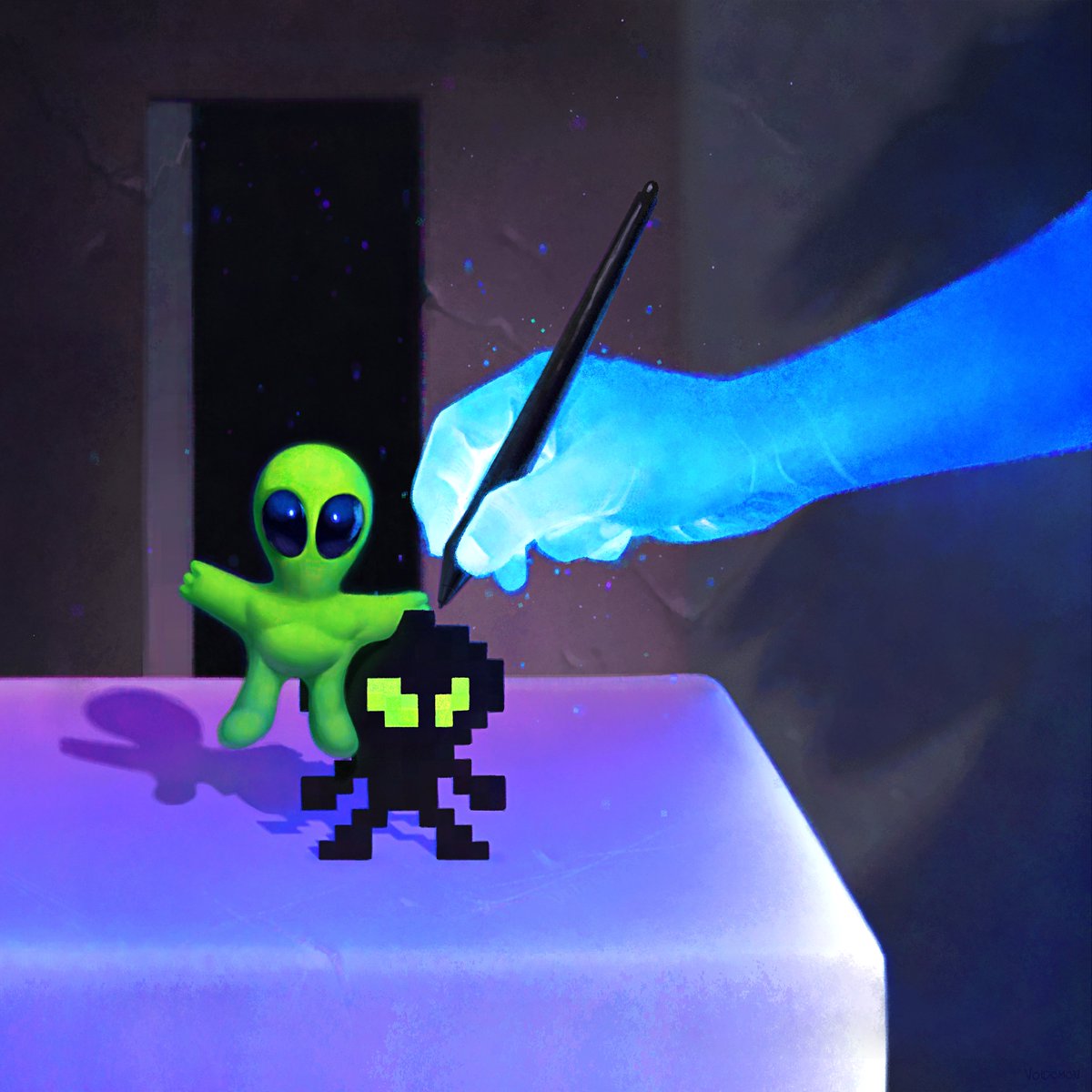 voidomon's tweet image. Borrowed Hand