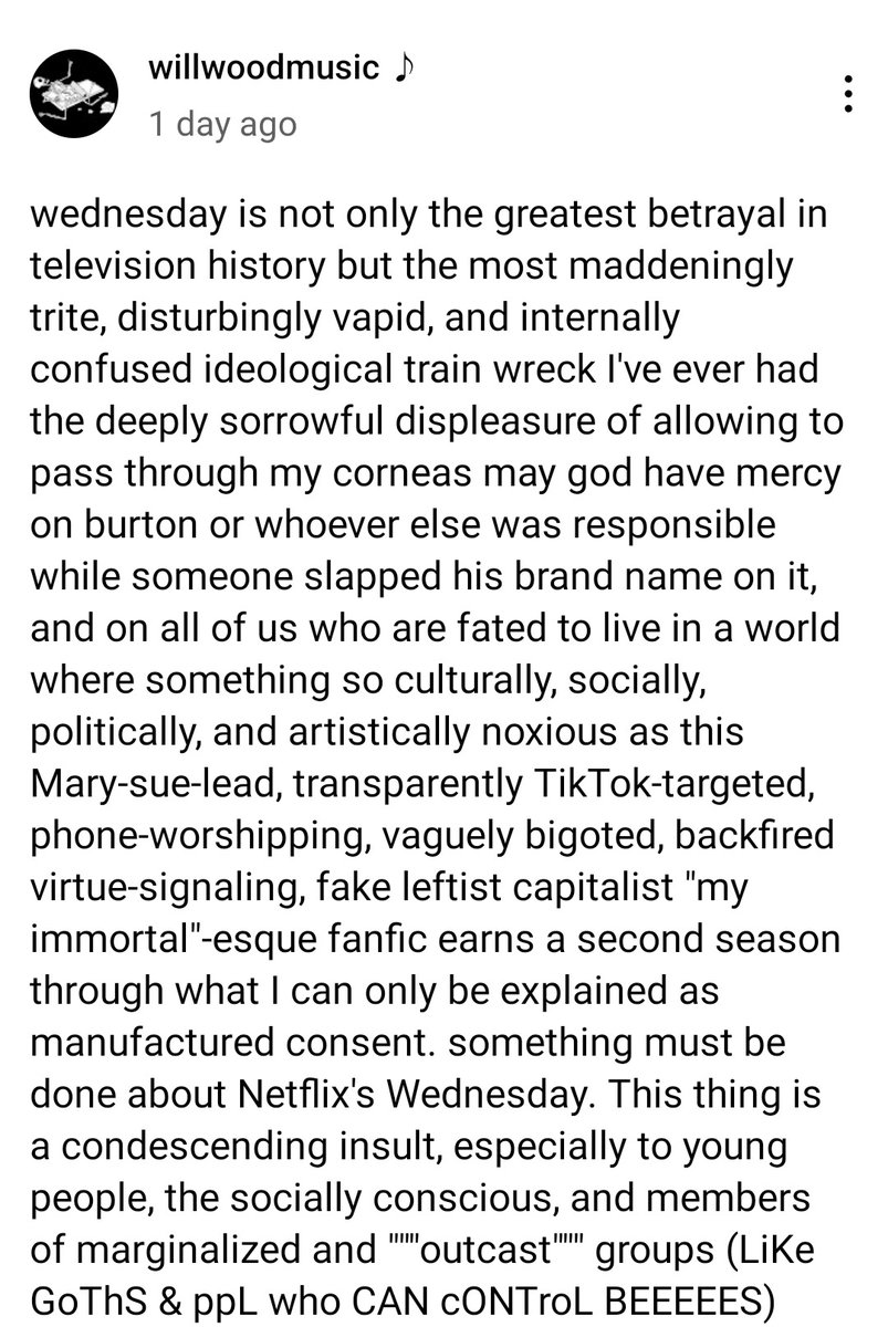 monomxchy's tweet image. i don't go here but i would like to remind everyone of Will Wood's crash out over this show and this line specifically