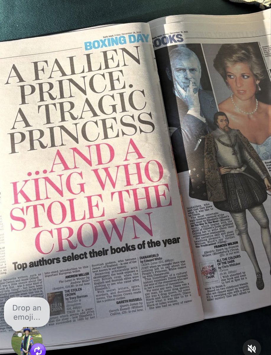 I’m over the moon that The Stolen Crown is a <a href="/DailyMail/">Daily Mail</a> Book of the Year, as chosen by the brilliant <a href="/garethrussell1/">Gareth Russell</a> 🎉🎉🎉 <a href="/HodderBooks/">Hodder & Stoughton (no longer active)</a>