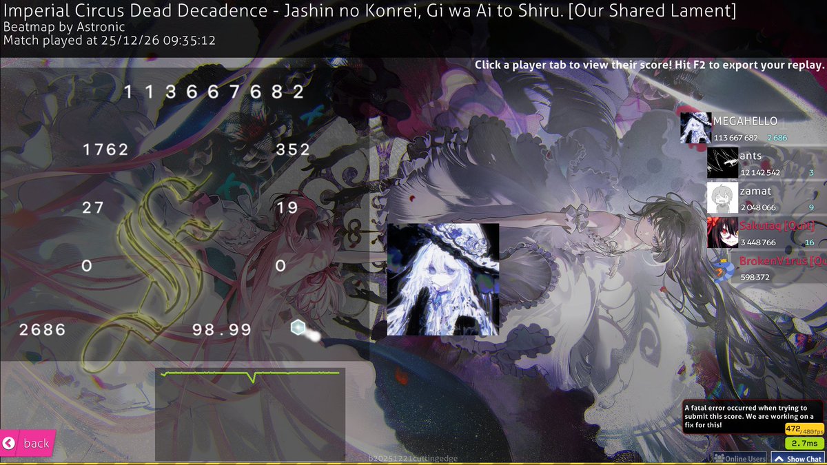 megahello's tweet image. jashin 98.99 fc (it did not submit because my wine prefix was broken)