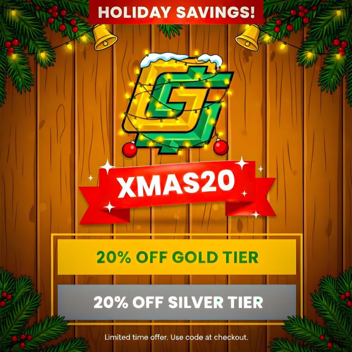 REMINDER! 🚨

Use code XMAS20 to get 20% off both Gold &amp; Silver Tiers — expires TONIGHT!

Don’t miss out! 👉 GoldBoys.com