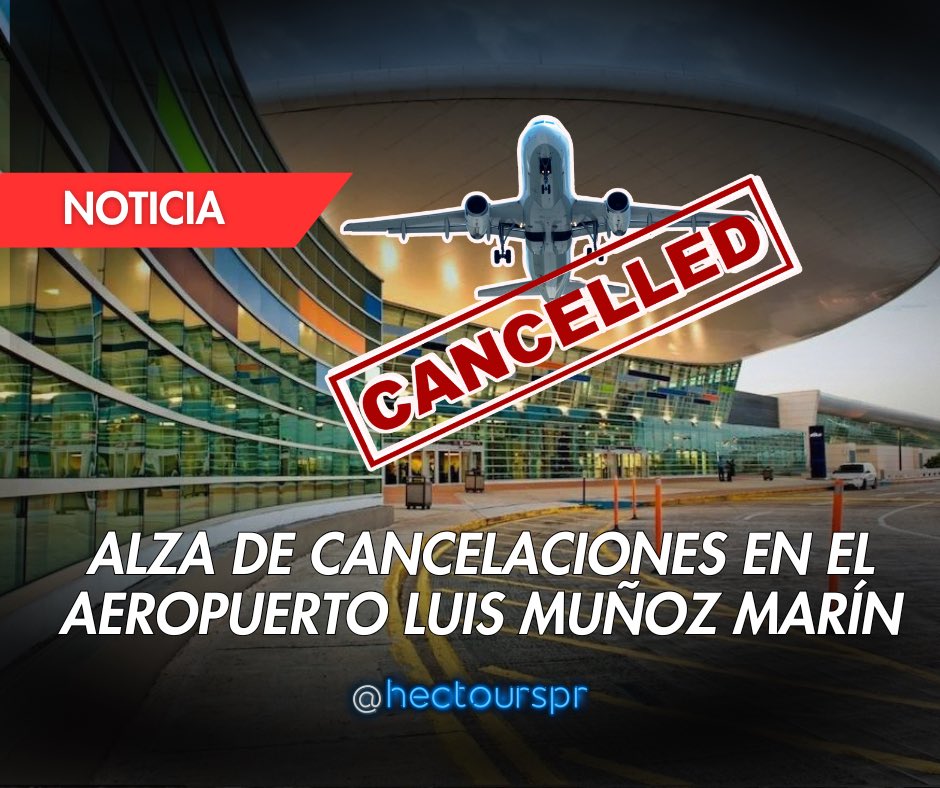 HectoursPR's tweet image. 🚨 Atención viajeros desde/hacia SJU
Varias cancelaciones hoy por tormenta invernal en el noreste de Estados Unidos 🇺🇸

También hay vuelos afectados a/desde 🇩🇴 Punta Cana y 🇨🇴 Medellín.

💡 Tip: revisa el estatus de tu vuelo con la aerolínea antes de salir de casa.

🔗 Más…