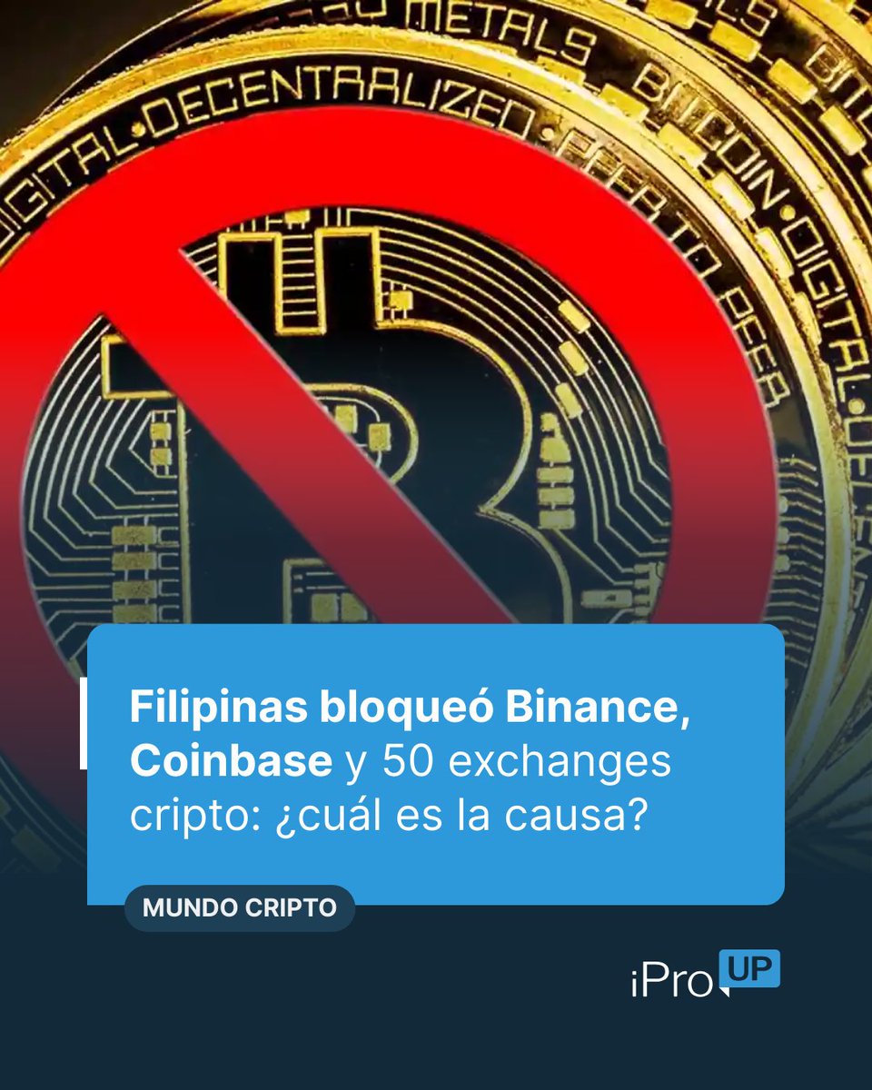 iproup's tweet image. 🏦 Filipinas endureció su postura regulatoria contra el sector cripto y bloqueó el acceso a Binance, Coinbase, Gemini y otras plataformas de intercambio.

📲 Lee la nota completa en el primer comentario 👇

#Criptomonedas #Exchanges #RegulaciónCripto