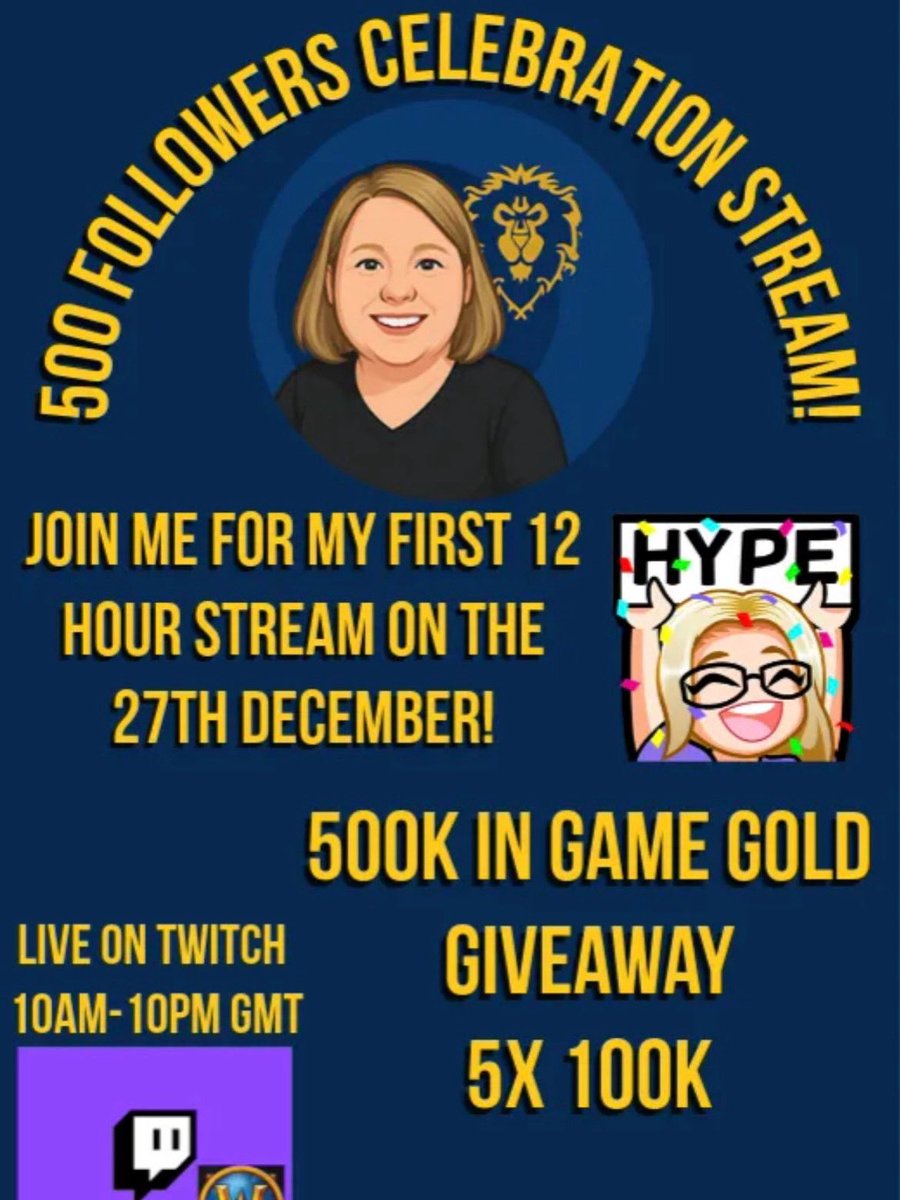 Come and join me tomorrow for a 12 hour stream to celebrate 500 followers!