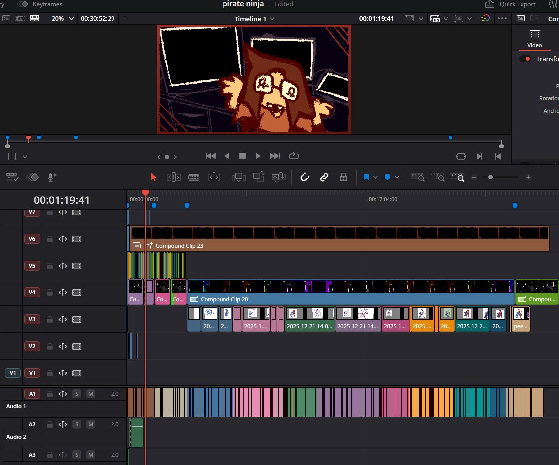 The videos like 67% done, theres just few things I have to finish:
1) Music &amp; SFX
2) Visuals for the Background Screens
3) Unique drawings for bits
4) Polish!
At 30 min long, its the longest scripted video I've ever made. I'm hoping I can post 6 or 7 videos every 2 months.