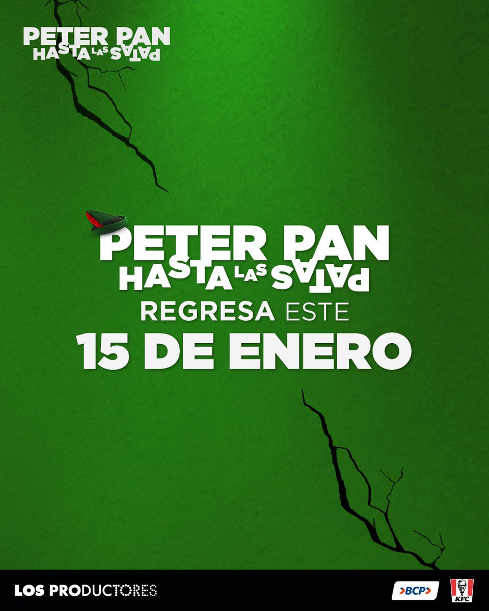 ❗️VOLVEMOS ESTE 2026❗️Porque ustedes lo pidieron #PeterPanHastaLasPatas 🧚‍♀️ vuelve desde este 15 de enero 🤩

🚨 COMPRA TUS ENTRADAS CON TIEMPO PARA DISFRUTAR ESTE VERANO EN EL TEATRO 🚨
*Apta para mayores de 14 años

📅 De jueves a domingo (sábado doble función)
🎟Compra tus