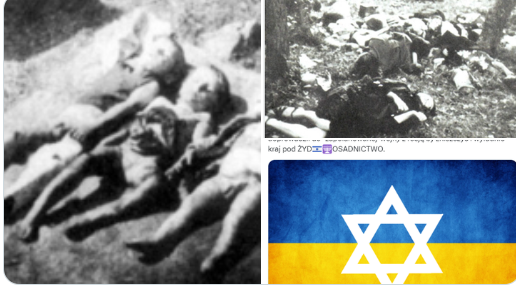 HanterPoen's tweet photo. @HavryshkoMarta Ukraińcy🇺🇦 najpierw wymordowali razem z niemcami 200 000 Żydów w granicach II RP-1939,potem zakrzepieni mordem na polskich Żydach wymordowali 500 000 Polaków ze szczególnym okrucieństwem-#GenocidiumAtrox w latach 1939-47 na #Wołyń i Małopolsce Wsch🇺🇦Ukraina jest faszystowska🟥⬛️ https://t.co/BtSsfwmgkC