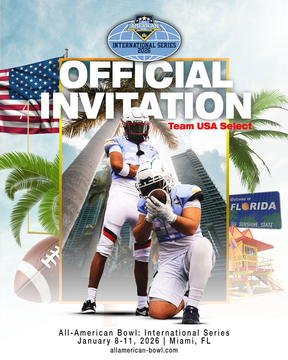Thank you <a href="/PP_All_American/">All-American Bowl by Podyum Preps</a> for the national invite!! #AllAmerican