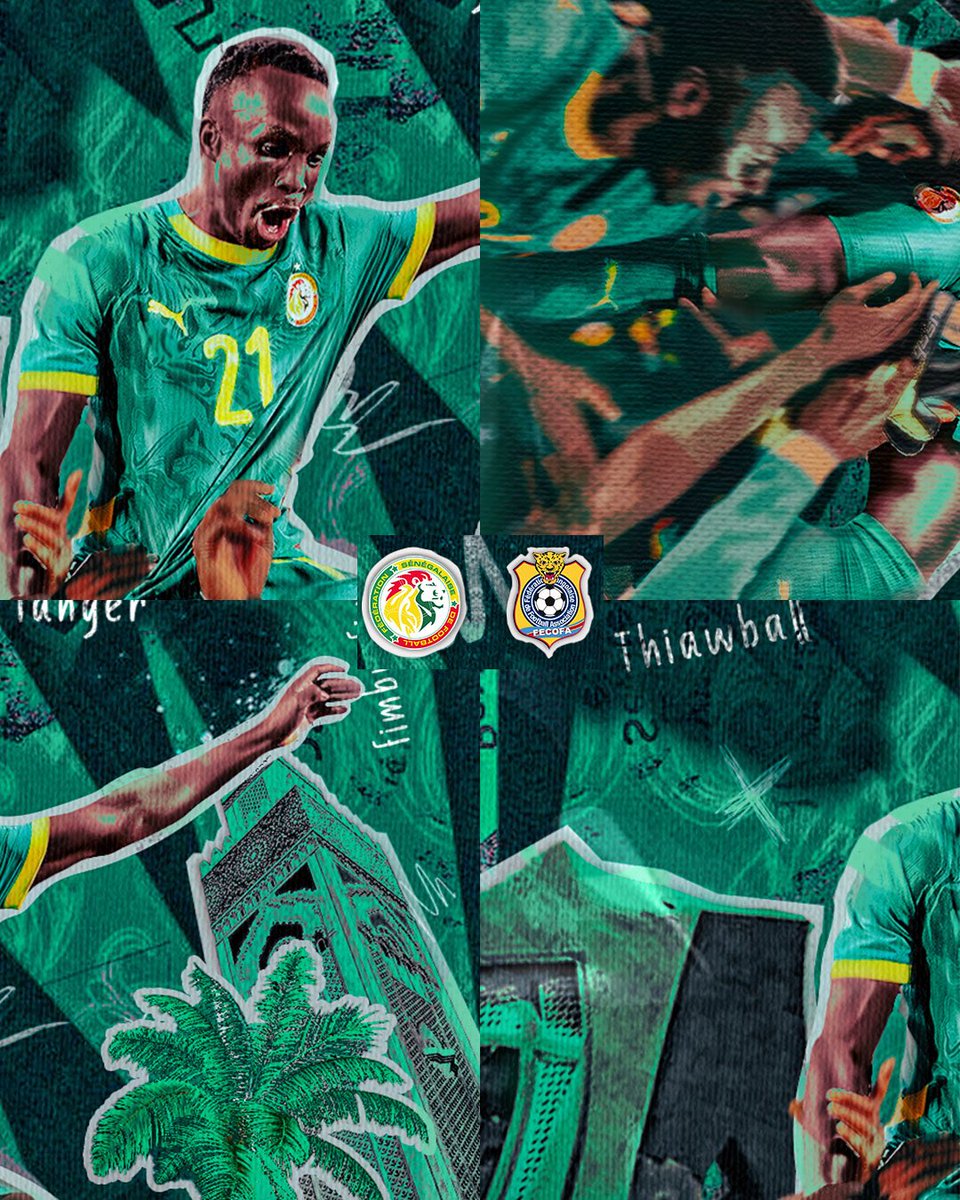 GraphisteFallou's tweet image. 🇸🇳🆚🇨🇩 VISUEL MATCH DAY

Exploration d’un nouveau style visuel pour un match de la CAN :
texture, identité africaine et énergie collective.

📍 Grand Stade de Tanger
🎨 Projet personnel – Graphic design

#AFCON2025 #MatchDay #FootballDesign #Senegal