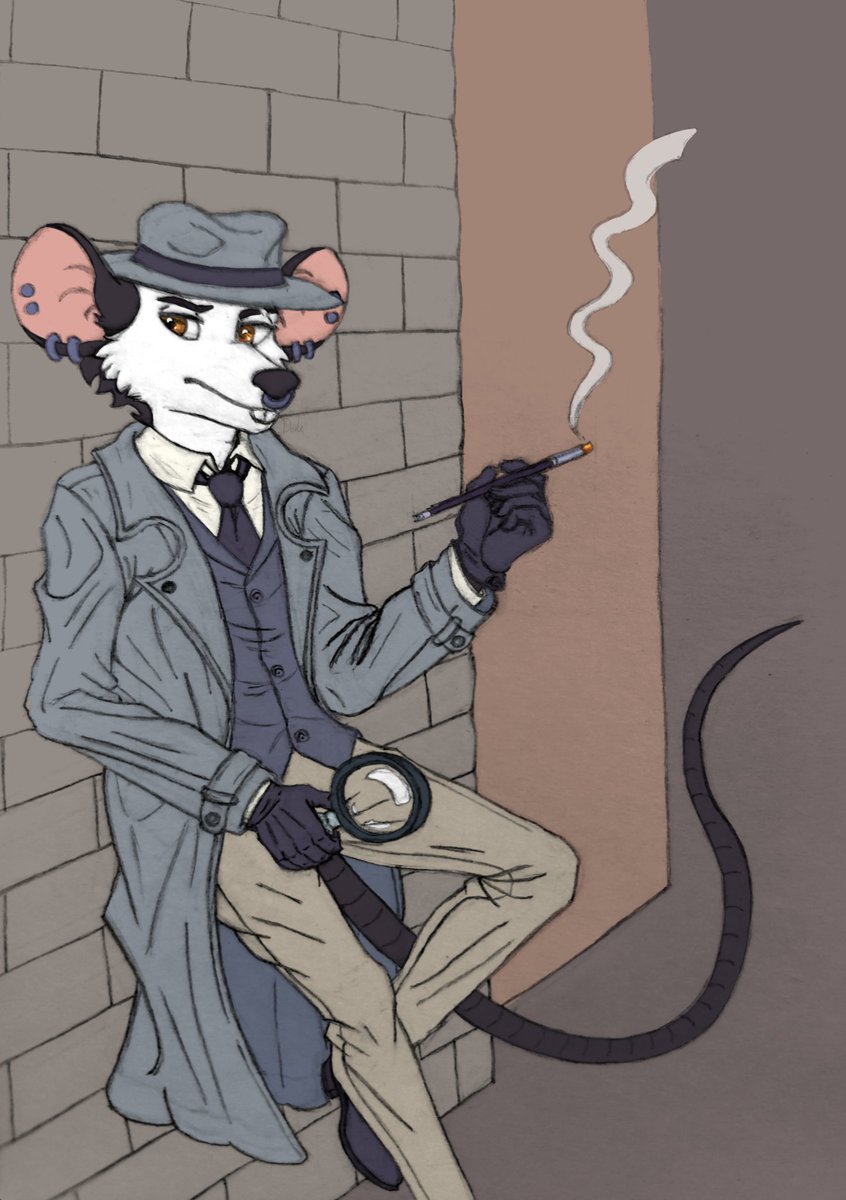 A little late, but Merry Christmas! 🎄

Unfortunately, I don't have my tablet with me, so I improvised a little and drew something traditionally. I hate drawing with pencil on paper. 😅

#furryartist #furryarwork #art #furry #rat #originalcharacterart #detective #traditionalart
