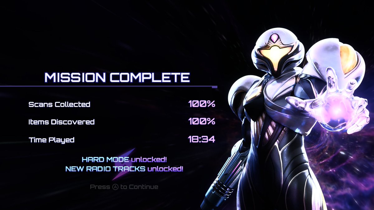 MBehbehani's tweet photo. I enjoyed the game and went through a 100% playthrough. #MetroidPrime4Beyond https://t.co/bOC4flxM53