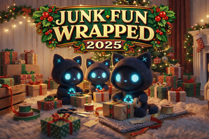 junkfun_'s tweet photo. Junk Fun Wrapped 2025 is Live 🦝✨

2025 was the year we stopped letting dead tokens win. Together, we cleaned the trenches, reclaimed the rent, and turned the "junk" into a movement.

It’s time to see your impact.

See your origin story: 👉 https://t.co/dVET3bzdKn https://t.co/65TYnGaxnK