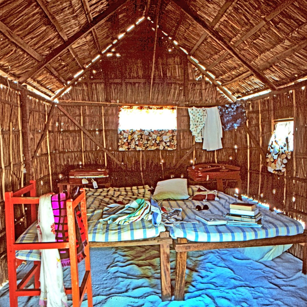 NaajihDidi's tweet photo. #DhivehiArchives
Rare glimpse of early tourism in the Maldives (1979) 🏝️

A simple thatched beach hut, surrounded by swaying coconut palms and endless turquoise views.

Inside: pure rustic charm with cozy beds, a small wooden clothes rack, two simple side tables, and a clothesline strung across. Open windows without doors let in the refreshing sea breeze and frame the stunning view. No luxury amenities, just authentic, no-frills paradise.

These photos were captured by Italian tourists aboard Dhandehelu, the very first liveaboard dive safari boat of Maldives, converted from an old traditional Adduan vedi/odi. They were originally shared on the Facebook page "Barbiere Viaggiatore".

Back then, it was all about genuine island life and real adventure.