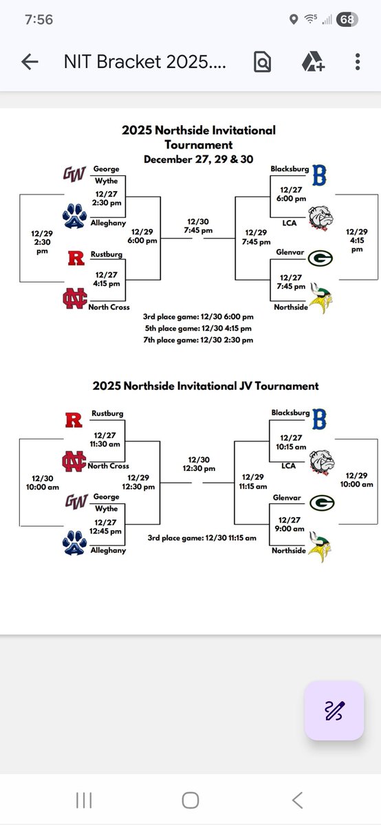 LCACoachKlein's tweet photo. 🏀 Northside Invitational Tourney
🔥 up to compete tomorrow, Monday & Tuesday at the annual NIT — one of the premier tournaments in the state.
Let’s have some FUN‼️
📆 Saturday, December 27th
📍 Northside High School
🕕 6:00 PM 🆚️ Blacksburg HS
#TeamTogether #TouchTheLine https://t.co/Da1pFAmgoj