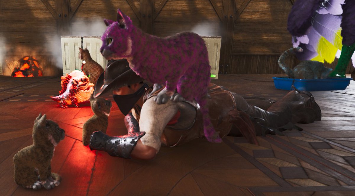 Our 2 cats had twins and <a href="/NaishokamiWolf/">Naishokami</a> cant stop staring at them

(Dont mind Nyra the mamma cat using the litter box)