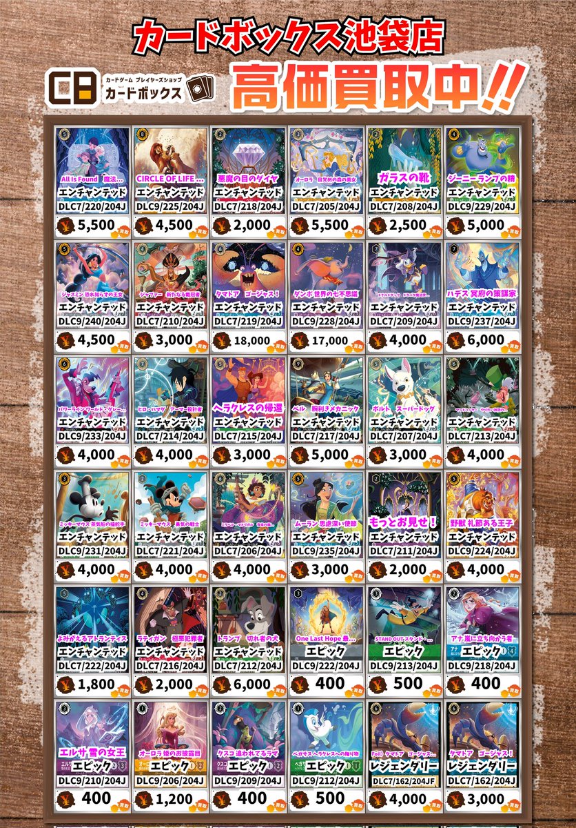 ディズニー・ロルカナ買取情報！ All Is Found 魔法の川の子守唄 ｴﾝﾁｬﾝ