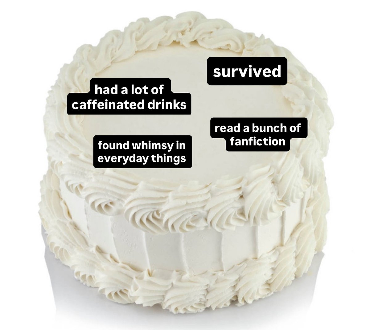 wwxwashere's tweet image. my 2025 achievement cake