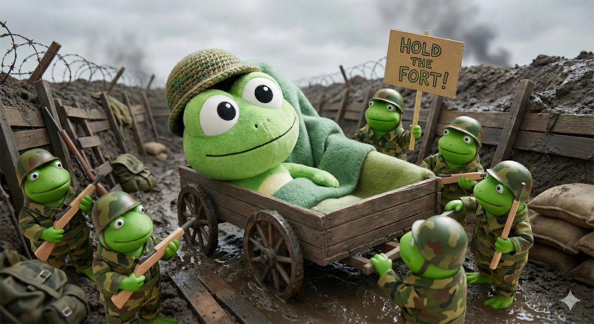 Crisp3333's tweet photo. Hold the fort for $BEPE, soldiers, hold the fort!

CA: FTdkGcfFUDcXbqRQL3YeLYJa3e3Pnaz6kJH1sBsapump https://t.co/ciw0vbsESq