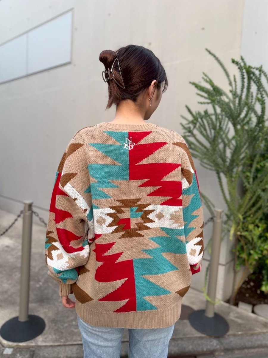 NO PAIN NO GAIN】 □ITEM LINE-UP NPNG NATIVE KNIT SWEATER PRICE
