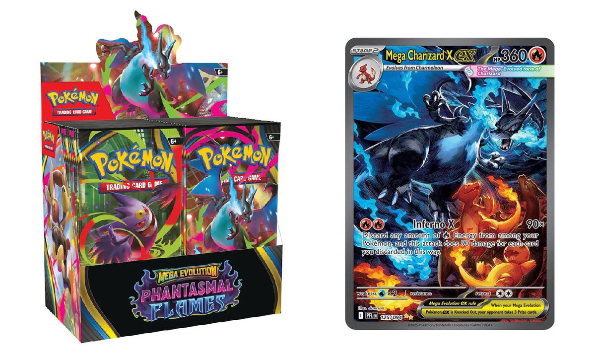 PokemonDealsTCG's tweet image. 🔥NEW YEAR GIVEAWAY #1: PHANTASMAL FLAMES BOOSTER BOXES🔥

3 Booster Boxes, 3 Winners! For a chance to win:

✅Follow @PokemonDealsTCG
✅Like + Repost This!

Good Luck! Ends 12/28/2025⚡️

#Pokemon #PokemonTCG #Giveaway