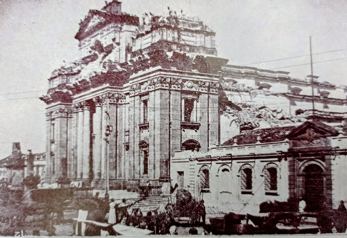 Catedral Metropolitana después de los terremotos de 1917-18.
#lacalledondetuvives