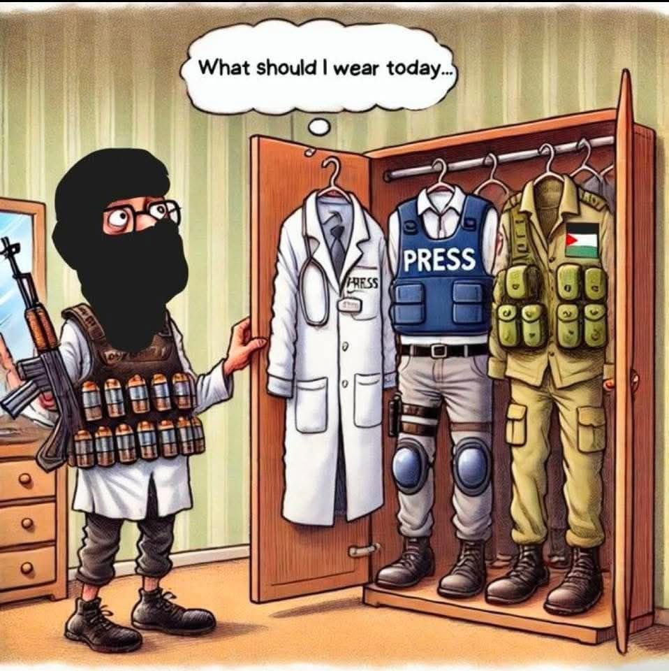 When a Hamas terrorist wakes up in the morning, he has a hard time deciding what to wear.