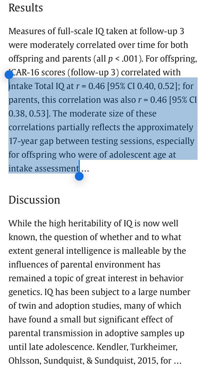 The biggest IQ test is actually article showing r=0.46 and telling