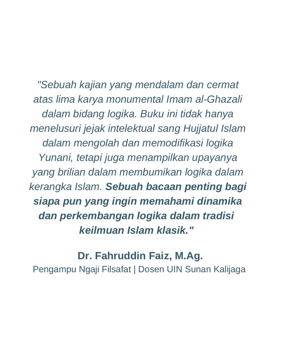 msbasayif_la's tweet photo. Sedikit testimoni dari Dr. Fahruddin Faiz. 

ʿAla kulli hal, selamat menikmati karya sederhana ini. Harapan saya tidak muluk-muluk; semoga buku ini mencerahkan, menginspirasi, dan bermanfaat bagi para pembaca. https://t.co/WqA0BMIxe4