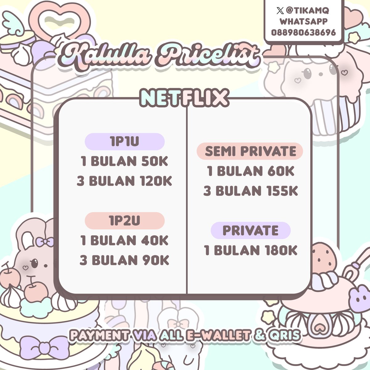 tikamq's tweet image. dear  customer  normalisasi  jajan  netflix  diatas  35.OOO  gih,  bakalan  terjamin  bagus  akun  yang  di  pakai  nanti.  istilahnya  ada  kualitas  gitu,  apalagi  mau  tahun  baru  ngepasin  nonton  terus  problem  kan  ngga  lucu  😫✋🏻  #zonauang