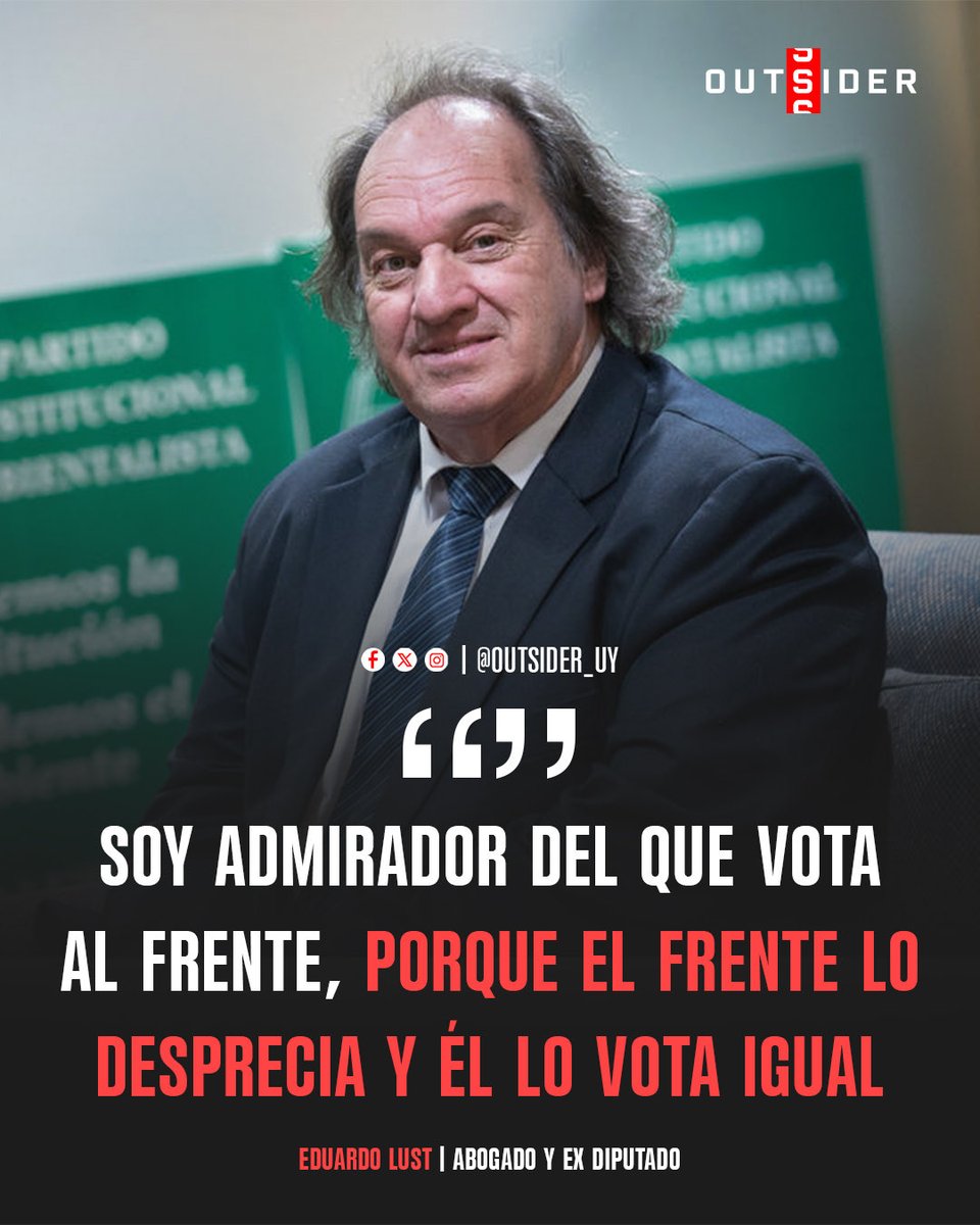 🇺🇾 | El abogado Eduardo Lust afirmó que admira al votante del Frente Amplio, ya que el propio Frente lo desprecia y aun así lo sigue votando.