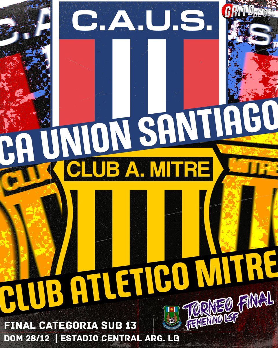 #FemeninoLSF - FINALES EN LA BANDA

Este domingo 28 de Diciembre y en el estadio Dr. Osvaldo Juárez del Club Central Argentino de La Banda, se llevará a cabo el cierre del Torneo Final Femenino 2025, organizado por la Liga Santiagueña de Fútbol.

+info: facebook.com/gritodegolsde/…