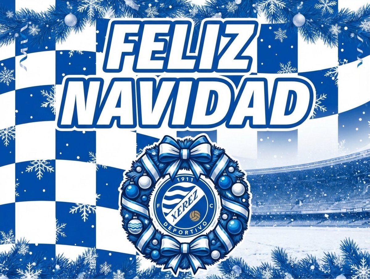 PXGate14's tweet image. ¡Feliz Navidad a toda la gran familia xerecista! 💙🤍

​Desde nuestra peña os deseamos una Navidad llena de salud, alegría y, sobre todo, mucha pasión azulina.

Que el espíritu del Xerez inunde vuestros hogares estos días.

​¡A disfrutar con los vuestros! 🎄⚽️
​ 
#GATE14 🟦⬜️🟦