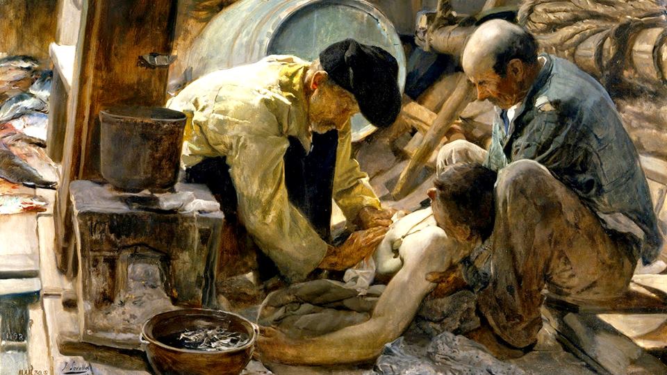 Antiblavers's tweet image. Llauradors i pescadors valencians amb barretina. Evident connexió amb Catalunya, per molt que la neguen blavers i neoblavers.