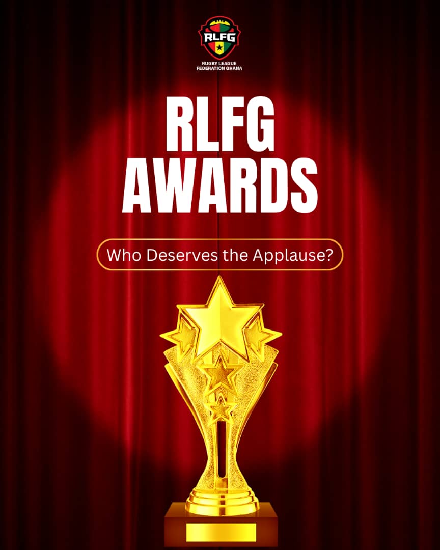 GhanaRL's tweet photo. 🏆✨ RLFG AWARDS 2025 ✨🏆

🗳️ Voting has officially started!
Who deserves the honour this season? Now’s your chance to decide.

👉 Cast your vote here:
https://t.co/mQPH5aD3PS

Celebrate excellence. Recognise impact.
This is Rugby League in Ghana. 🇬🇭🏉 https://t.co/f362HdlVc5