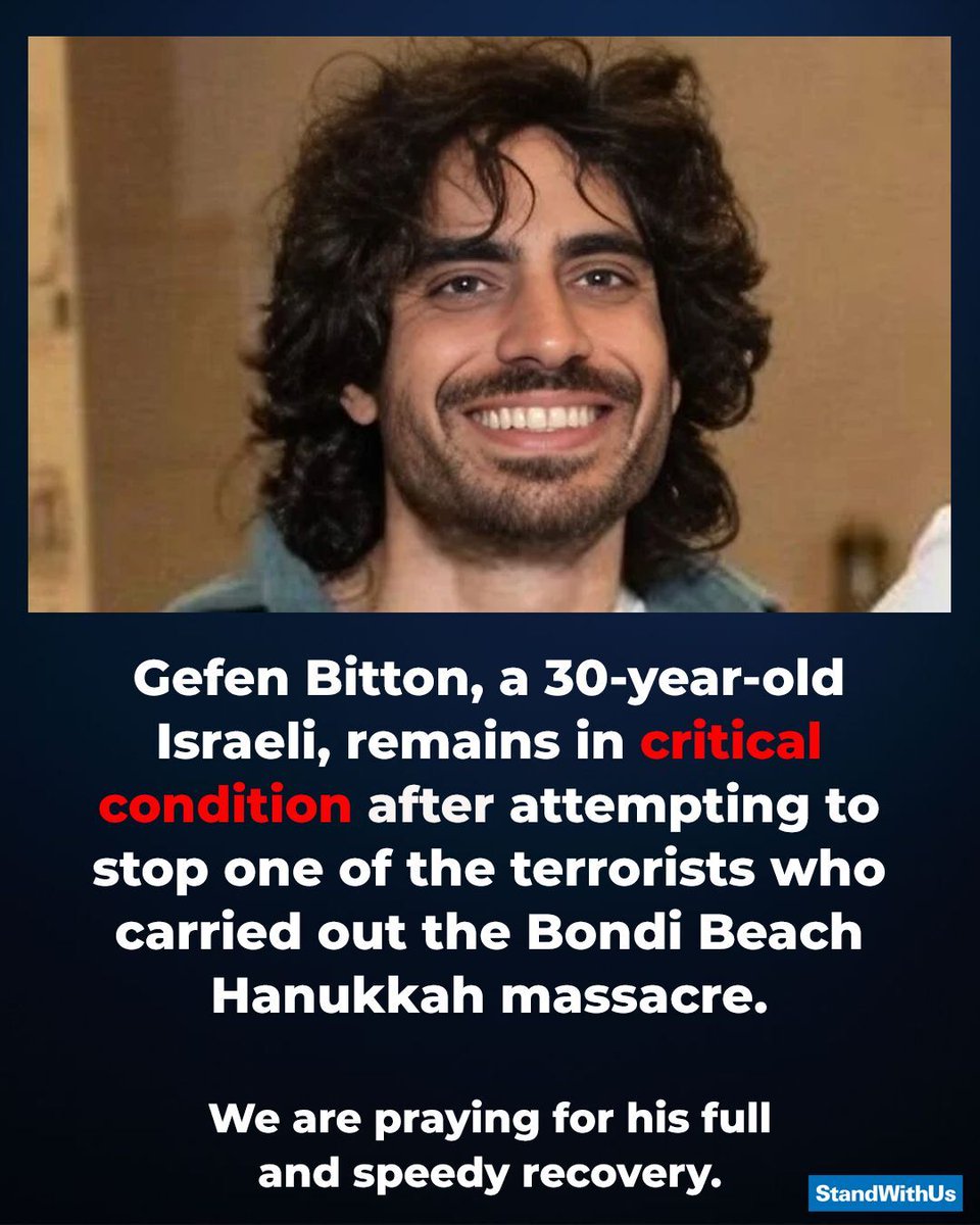 Nearly $700,000 has been raised for Geffen Britton, a Jewish man who Confronted the Bondi Hannukah Killer While Unarmed!

Once Geffen's friends saw he was at the scene of the Hanukkah massacre, they immediately drove in to try to find him. 

After searching Bondi Beach and not