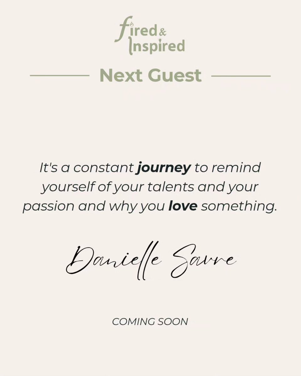 dsavrebishop's tweet photo. Danielle Savre will be the next guest in the “Fired &amp; Inspired“ podcast coming soon.

feliengeldhof via Instagram

Go follow her so you don't miss it!

🔗 https://t.co/sB567uO8bI https://t.co/2ONYpjC9Ld