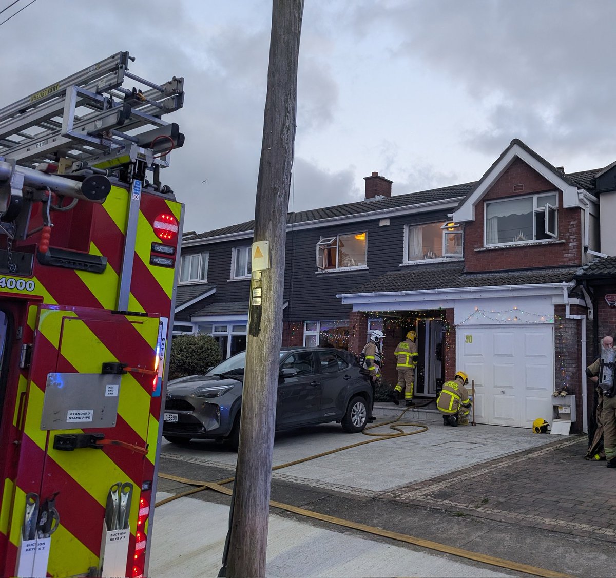 North Strand and Tara Street  firefighters were called to a house fire earlier today.

Firefighters in breathing apparatus fought the fire and extinguished it using a high pressure hose reel. One person was treated at the scene by firefighter/paramedics.