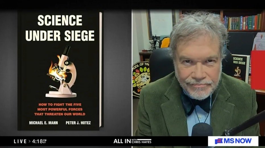 Also thank you for highlighting our new book #ScienceUnderSiege <a href="/public_affairs/">PublicAffairs</a> co-authored with <a href="/MichaelEMann/">Prof Michael E. Mann</a>