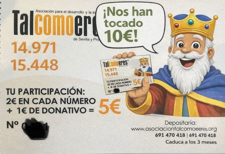 *Lotería de Navidad TCE* 🎉🎄

Tenemos un pellizco en el *15448*: 100€/décimo y 10€/participación.

Hemos repartido unos *17.400€* entre décimos y participaciones 🤗 Gracias a todas las familias que habéis colaborado comprando y vendiendo.🧡