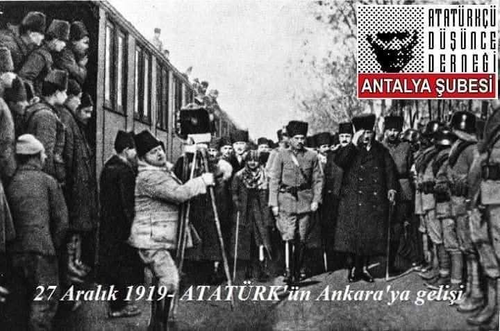 #27Aralık1919 Mustafa Kemal Paşa'nın Milli Mücadelenin merkezi ve Cumhuriyetimizin başkenti olan Ankara'ya gelişinin 106. yılı kutlu olsun. #ATATÜRK
