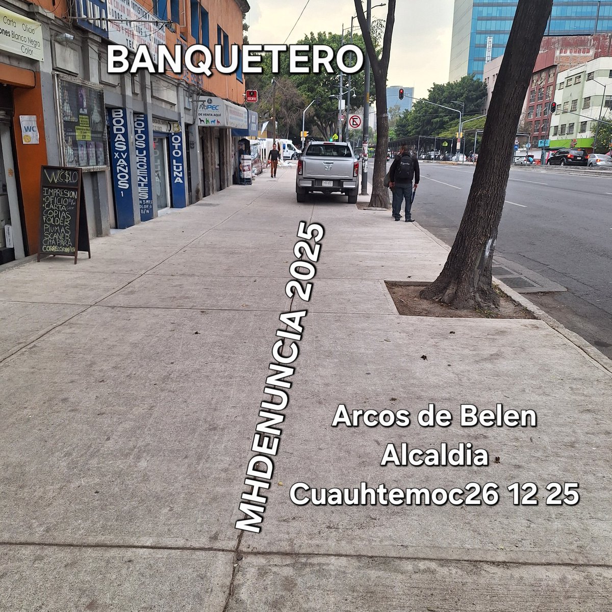 MHdenuncia's tweet photo. Y asi en la alcaldia desgobernada por la #LadyRojo los #BANQUETEROS impunes, les vale madres la autoridad y no estanos hablando de una calle perdida o escondida, es #ArcosdeBelen entre #GabrielHernandez y #Vertiz @SSC_CDMX @UCS_GCDMX @PabloVazC @ClaraBrugadaM https://t.co/wsZM0DZ3PS