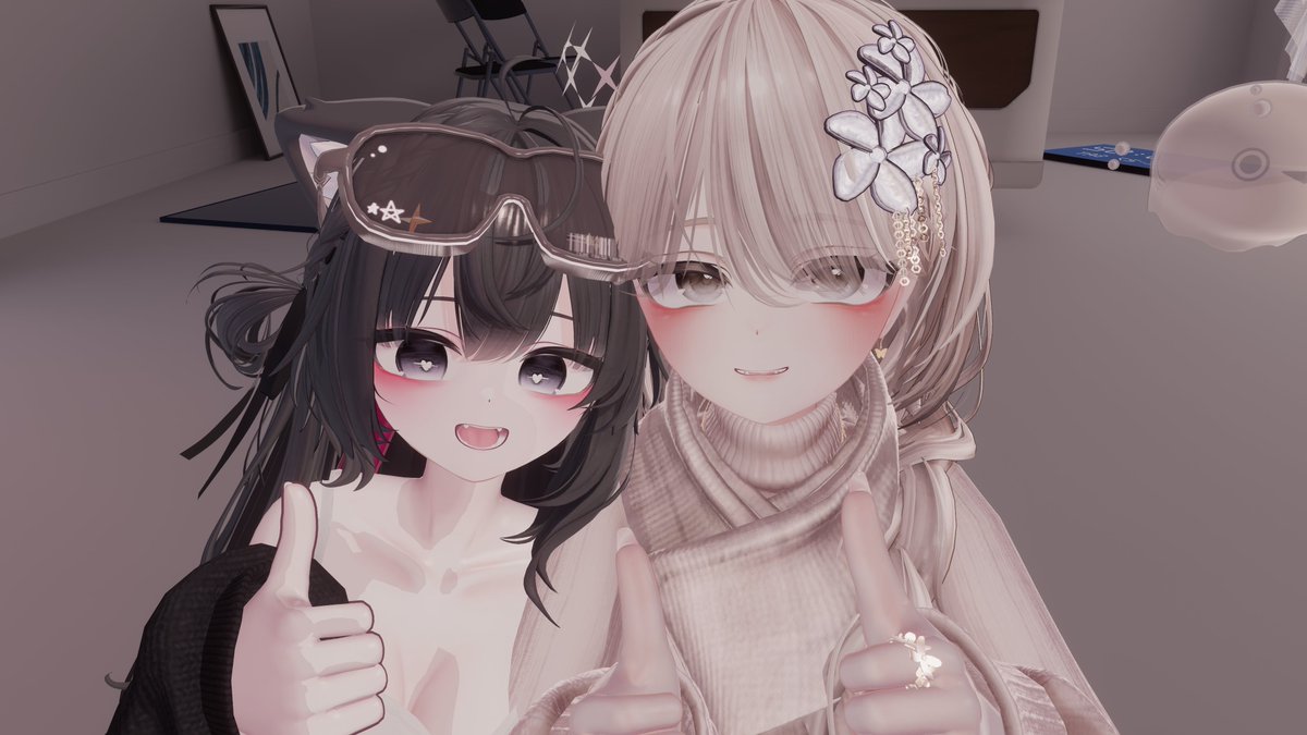 Vrc_Hanamachi's tweet image. @NYARIM_ 

새로운 술 친구를 찾았어요 !