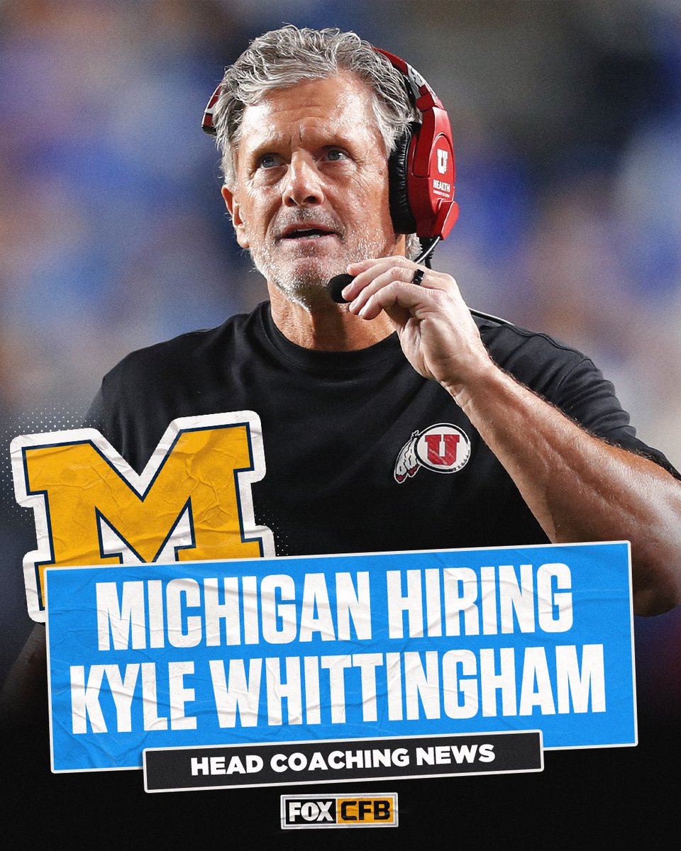 Former Utah coach Kyle Whittingham has agreed to a five-year deal to become Michigan’s next head coach, per multiple sources.