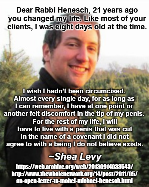 BloodstainedMen's tweet image. ❝This is an email I sent to the mohel who performed my circumcision 21 years ago. My goal in sending this was to show him the perspective of someone who wished he hadn’t been circumcised, so that he would understand what his profession could do and maybe so he would question his…