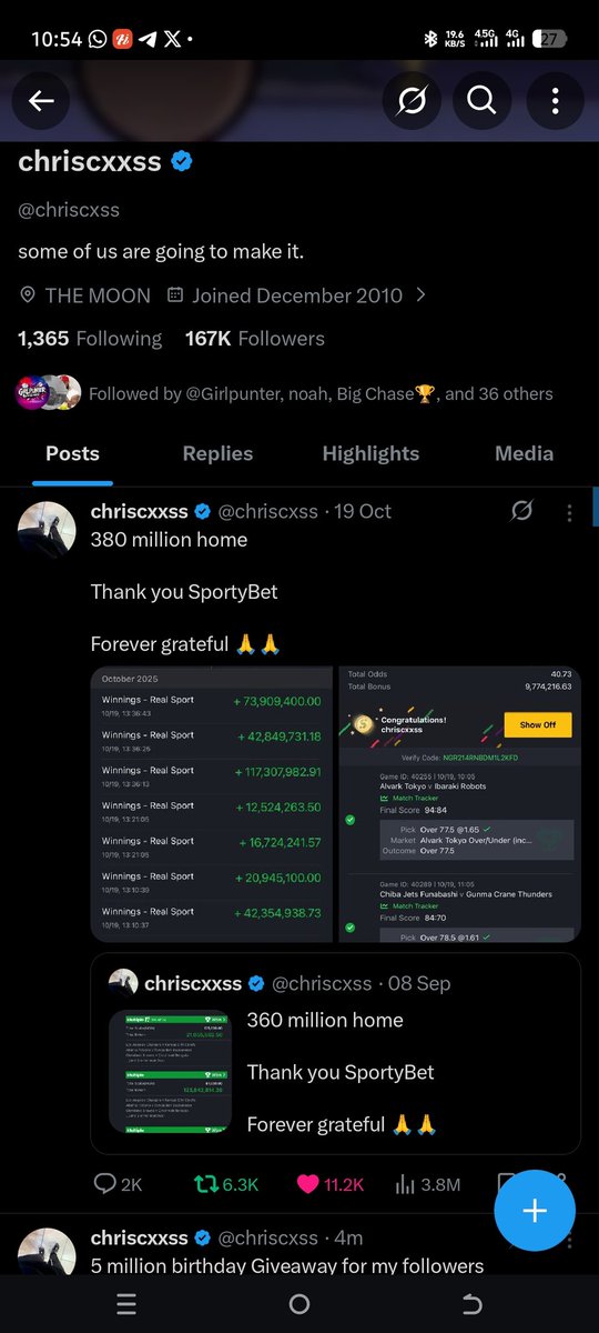 Kingsle51316650's tweet photo. @chriscxss #puntwithchris  All task completed 

2284295844
Zenith bank
Chinedu Kingsley https://t.co/PFwdAOnDvE