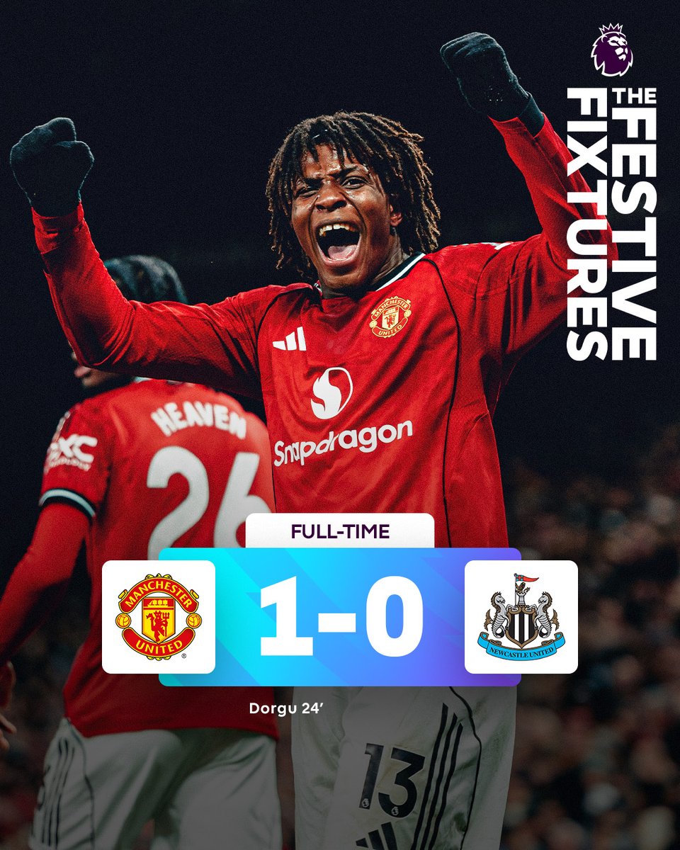 ⚽ نادي مانشستر يونايتد يكسب ضيفه نيوكاسل يونايتد بهدف نظيف 1️⃣-0️⃣ في افتتاح مباريات الجولة 18 من البرمييرليغ 🔥🏴󠁧󠁢󠁥󠁮󠁧󠁿🏆⚽✅