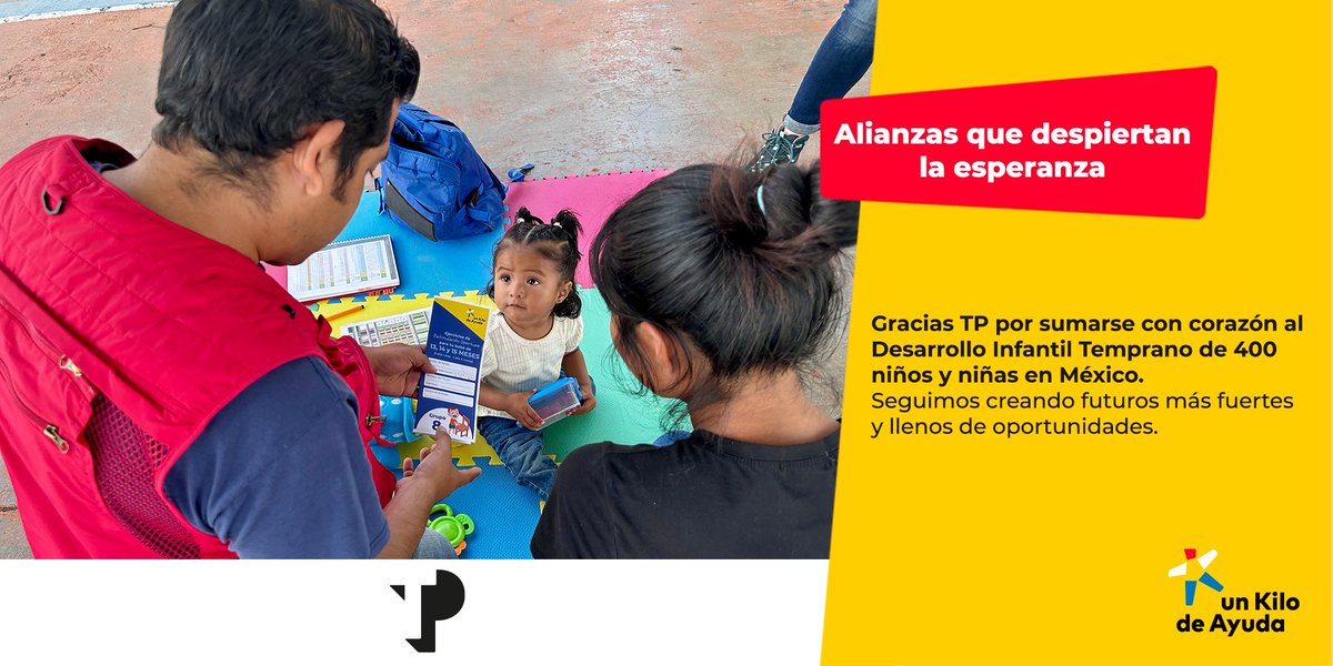 Gracias, <a href="/TP_Mexico/">Teleperformance</a>, por impulsar mejores oportunidades para las niñas y niños de México. Su apoyo hace la diferencia 💛
.
.
.
 #TP #TPMX #UnKilodeAyuda